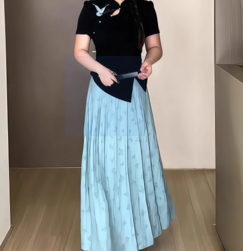 Plus Size Chinese Style Summer Two- – 22403