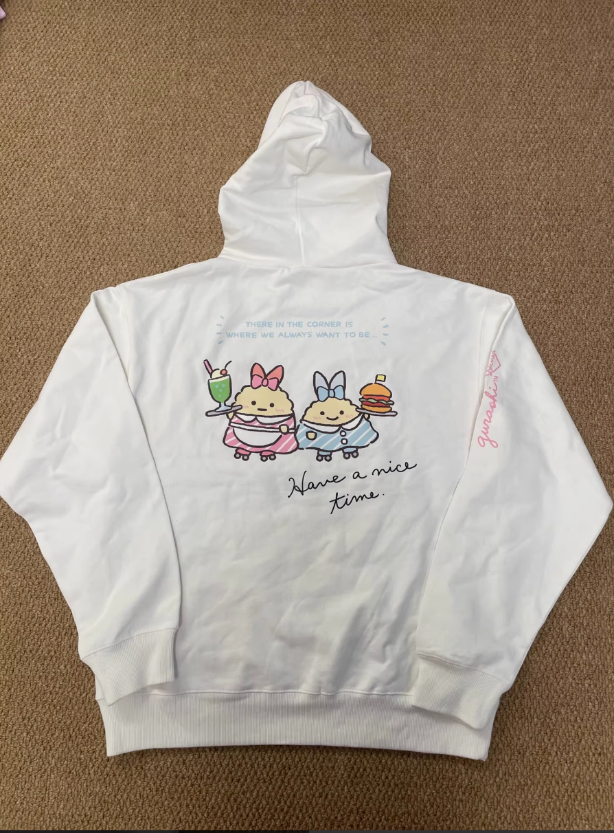 [Anime Style] Sumikko Gurashi x Kawaii Collaboration Hoodie Japanese cartoon anime style with cute character design Terry cloth fabric long-sleeve hoodie, comfortable and warm Casual outerwear perfect for daily wear