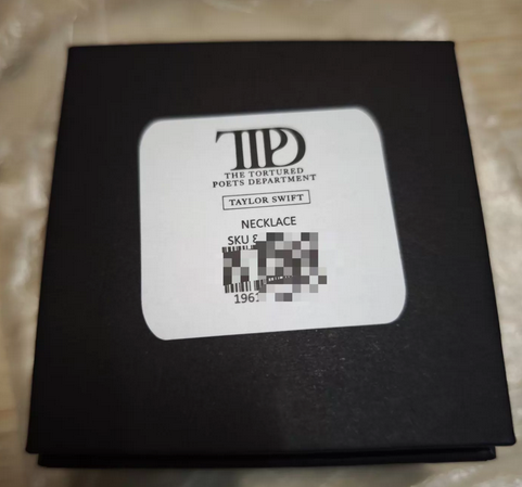 Taylor Swift TTPD Necklace Pendant Gold Tone Chain New