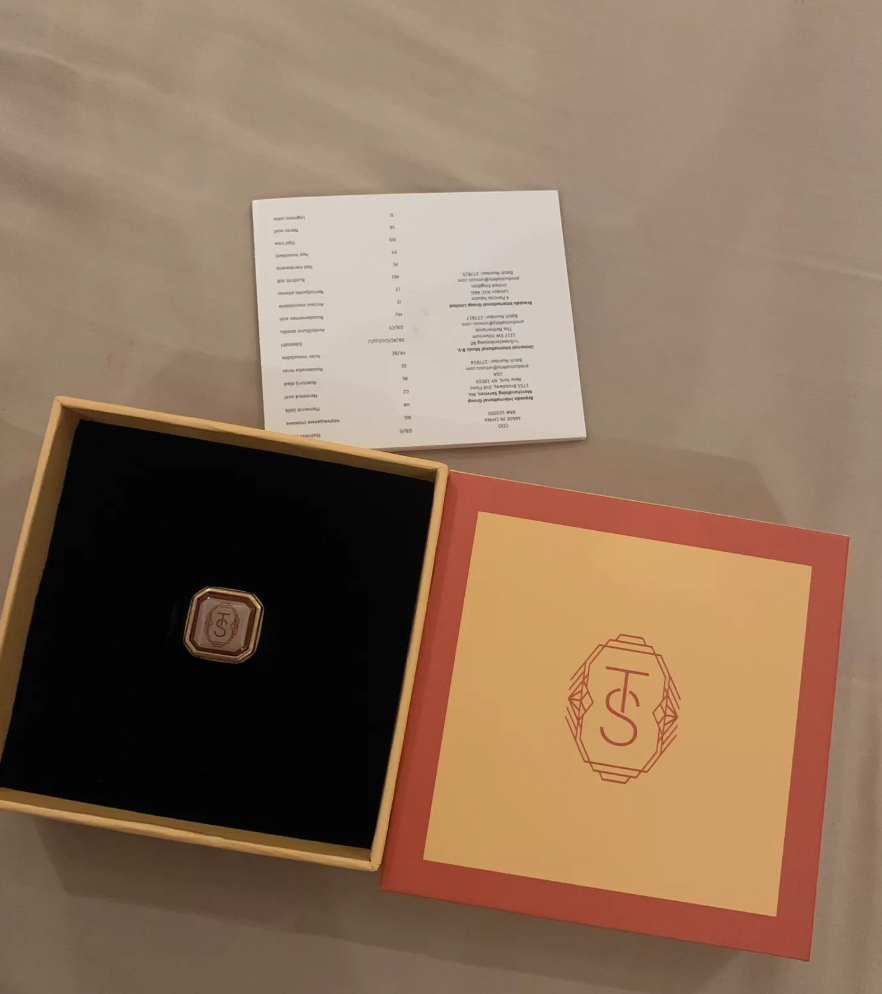Taylor Swift TLOAS Signet Ring Official Merch TS Logo Size 4 New