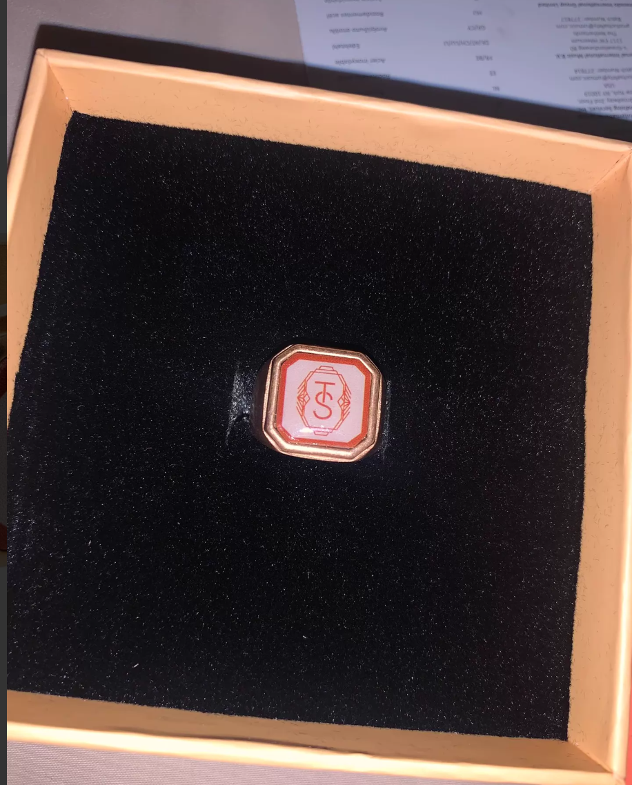 Taylor Swift TLOAS Signet Ring Official Merch TS Logo Size 4 New