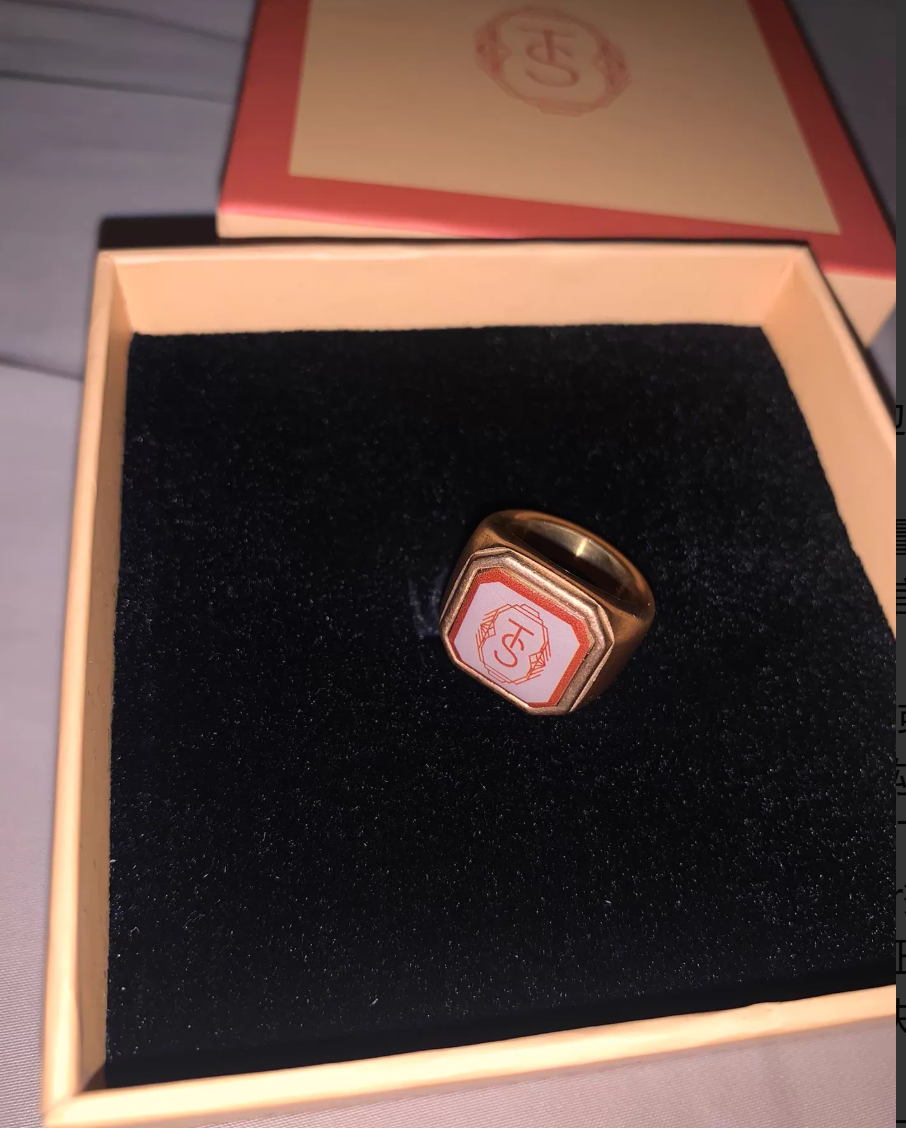 Taylor Swift TLOAS Signet Ring Official Merch TS Logo Size 4 New