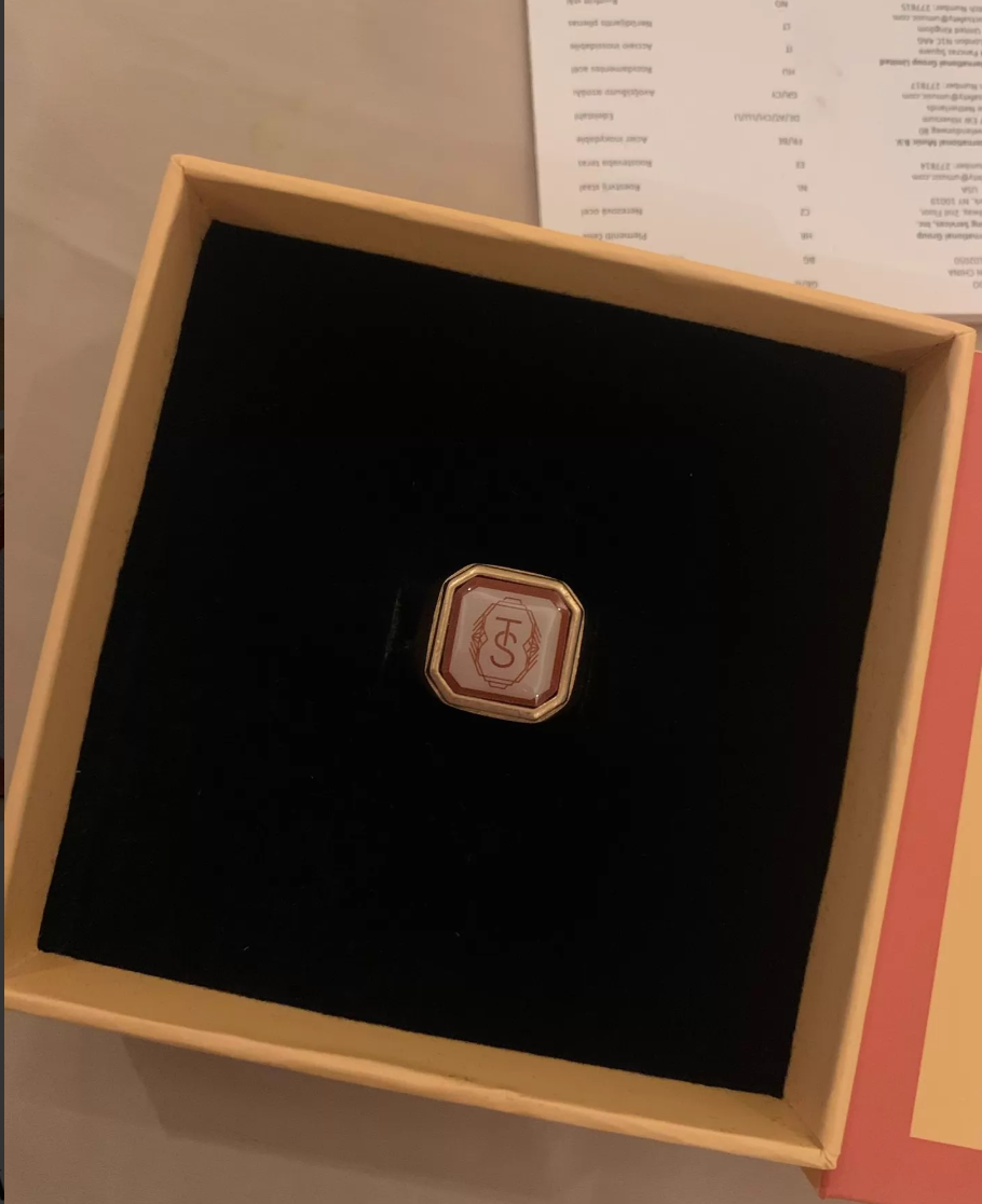 Taylor Swift TLOAS Signet Ring Official Merch TS Logo Size 4 New