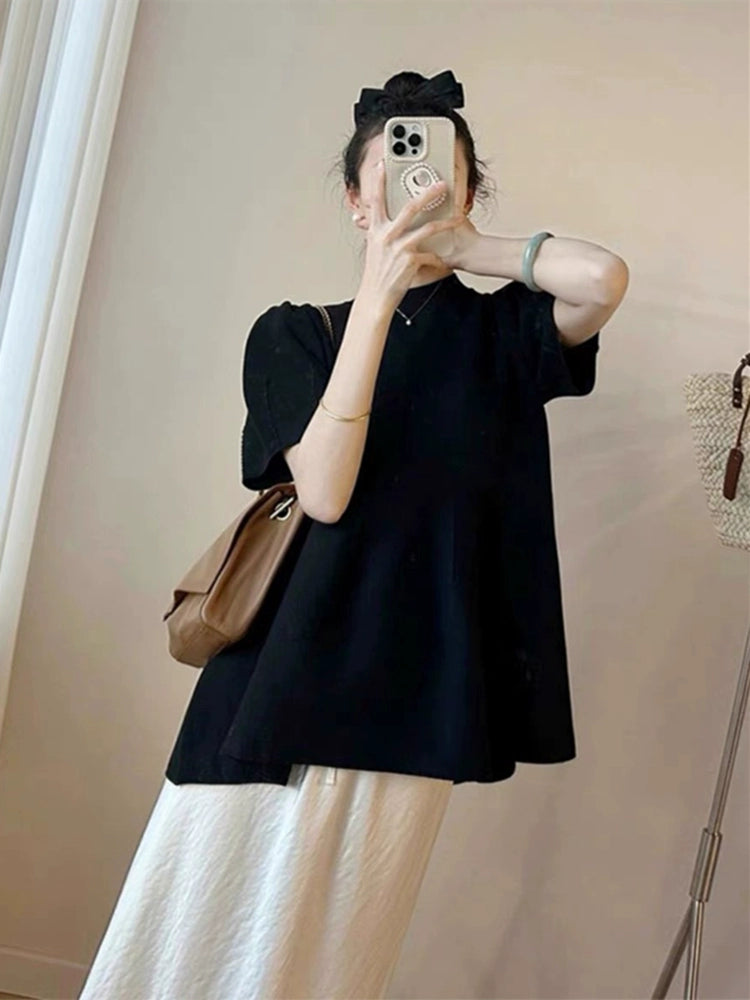 2025 new French Platycodon skirt set women's summer high-end feeling slightly fat, meat-covering and thin dress two-piece set